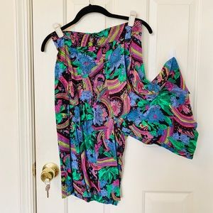 Flare Pants L multicolor prints